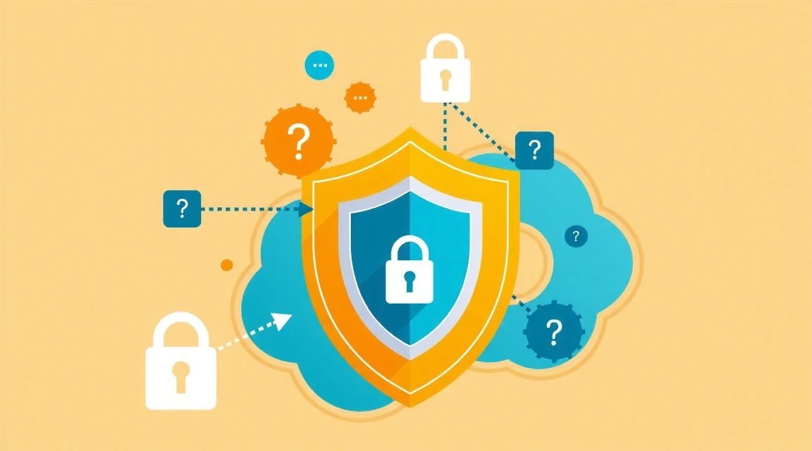 Ilustración de datos personales seguros y privacidad digital