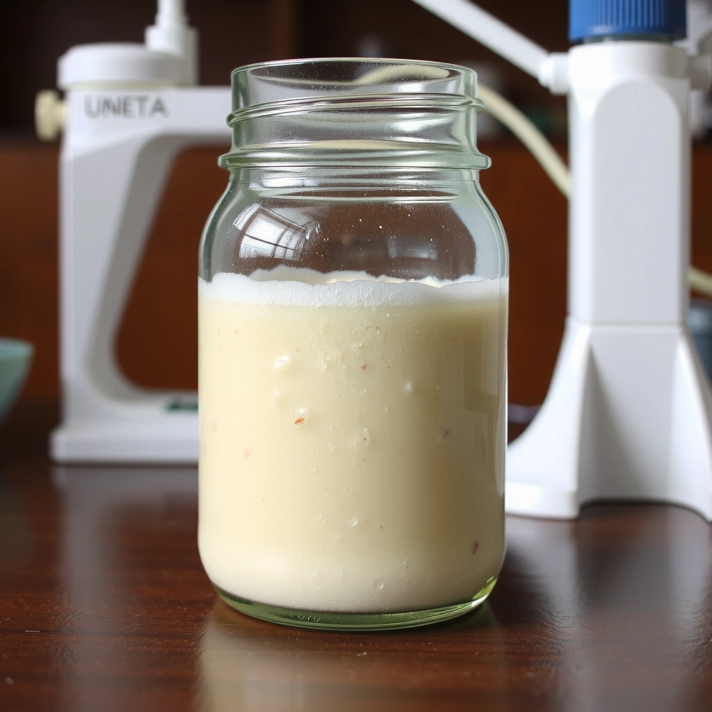 Cultivo de probióticos en un frasco de laboratorio